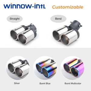Fabriek Custom 4 Inch 102Mm Ronde Koolstofvezel Roestvrij Staal Auto Uitlaat Uit <span class=keywords><strong>China</strong></span> - Product Image 3