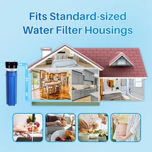 20 X 4.5 Inch For Big Jumbo Blue PP String Wound Water Filter Cartridges For Whole House Water Filtration System