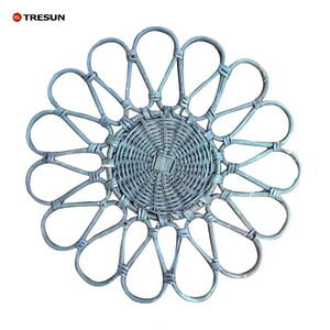Unique Scalloped Placemat Seagrass Charger Plate <b>for</b> Dining Table Decor Christmas Rattan Placemats Custom Color - Product Image 2