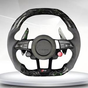<span class=keywords><strong>Volant</strong></span> en fibre de carbone forgé pour <span class=keywords><strong>Audi</strong></span> <span class=keywords><strong>A3</strong></span> A4 A5 A6 A7 Q5 Q7 S4 S5 RS6 avec leviers de vitesses en carbone, démarrage/arrêt et sélection de mode de conduite - Product Image 3
