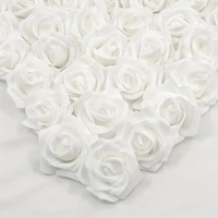 Décoration de mariage bleu clair en vrac artificiel sans tige mousse Roses fleurs pour mariage