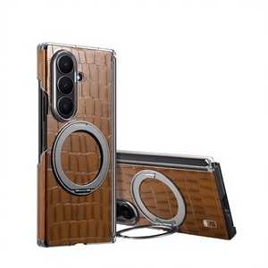 Étui de téléphone pliable en cuir magnétique avec support rotatif pour Samsung Z Fold 7, avec emplacement pour cartes - Product Image 2