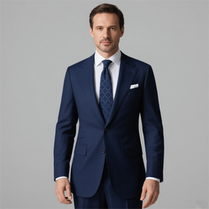 Đồ vest nam cao cấp, may đo theo yêu cầu, kiểu dáng, kích thước, màu sắc tùy chọn, sản xuất tại Trung Quốc, 2 mảnh, trang phục công sở, <span class=keywords><strong>blazer</strong></span> cổ điển, chống nhăn, vest lịch sự dành cho nam - Product Image 3