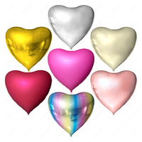 Bouquet de ballons pour la Saint-Valentin, ballons en forme de cœur en feuille d'aluminium, décoration de fête de mariage, ballons en forme de cœur de 60 pouces, ballons en forme de cœur à l'hélium