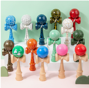 Kendama en bois bleu vintage style Smurf, jouet de compétence avec balle et coupelle, pour débutants, <span class=keywords><strong>collection</strong></span> nostalgique, cadeau, fournisseur - Product Image 1