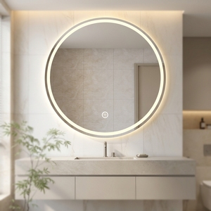 <span class=keywords><strong>Espejo</strong></span> de <span class=keywords><strong>Baño</strong></span> LED Inteligente <span class=keywords><strong>Redondo</strong></span> de Estilo Europeo <span class=keywords><strong>con</strong></span> Control Táctil y <span class=keywords><strong>Luz</strong></span> Cálida - Product Image 3