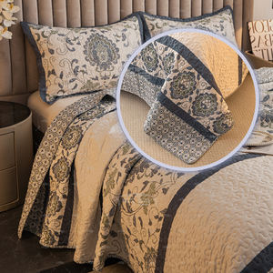 Set trapunta Queen multifunzione, copriletto per tutte le stagioni stampato in stile bohémien a 3 pezzi - Product Image 4