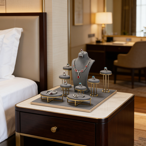 ชุดจัดแสดงเครื่องประดับแบบกำหนดเอง ชุดโชว์เครื่องประดับ ที่วางแหวน ที่แขวนต่างหู สำหรับหน้าต่างร้านค้า - Product Image 5