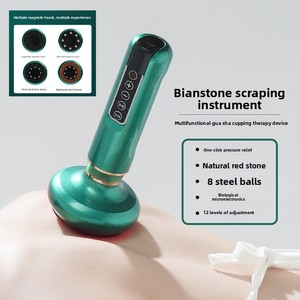 Appareil de <span class=keywords><strong>massage</strong></span> électrique Gua Sha intelligent avec pierre Bian personnalisée, compresse chaude, ventouses et fonction de chauffage pour débloquer les méridiens - Product Image 5