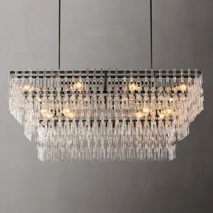 Lamp Manufacturer Custom Modern Luxury Ceiling Crystal Chandelier Light Indoor Led Pendant Restoration Lighting