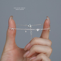 Bracelet Cœur Minimaliste en Argent Pur S999 avec Zirconium pour Femme – Vente en Gros Usine – Cadeau d'Été 2025 – Accessoire de Mode pour Fête