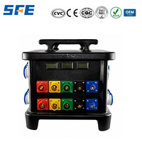 Boîte de distribution électrique portable multifonction universelle SFE IP65 personnalisable, résistante aux intempéries, avec multiprise et rallonge