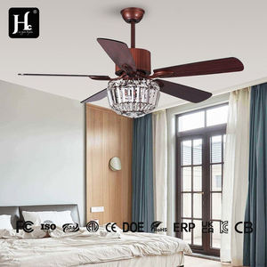 Ventilador de techo con control remoto de 52 pulgadas, cristal+ hierro, con luces LED - Product Image 3