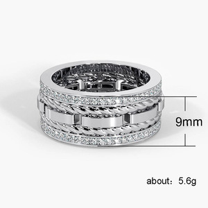 Anello Unisex Color Oro Scintillante, Gioiello Classico di Moda, Vendita all'Ingrosso - Product Image 5