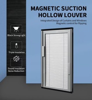 Pare-soleil vertical creux en aluminium avec verre isolé intégré-Design moderne