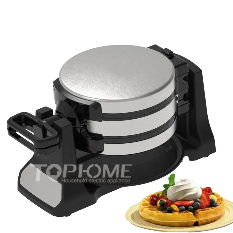 ETL in acciaio inox doppia vibrazione belga Waffle Maker rotante Waffle Maker