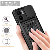 Nouveau pare-chocs hybride en tpu PC housse de protection coulissante étui de téléphone pour Xiaomi Redmi A1 4G A2 + 14 Pro étuis mobiles à anneau magnétique