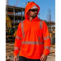 Chemises de travail personnalisées réfléchissantes avec maille respirante à manches longues et évacuation de l'humidité pour les équipes de construction