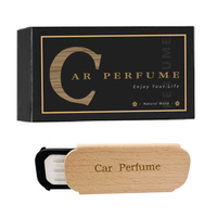 Diffuseur de parfum pour voiture en bois de cerisier de luxe longue durée avec clip de ventilation, parfum personnalisé et évaporation naturelle