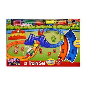 Papel educacional fingir jogar brinquedos, crianças, bebê, criança, modelo de trem de plástico, corrida de estrada, estação de trem, brinquedo