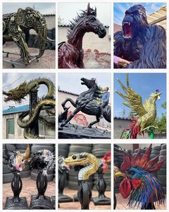 Statue de dinosaure en pneu recyclé grandeur nature personnalisée pour la décoration de parc à thème, sculpture de T-Rex et de raptor - Product Image 5