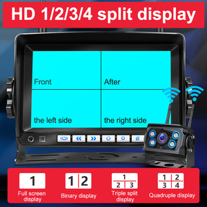 1080P Stable Performance Truck DVR 7'' IPS Quad Screen <strong>with</strong> 4PC Cordless <strong>Camera</strong> Dual Antenna Digital Wireless <strong>Backup</strong> <strong>Camera</strong> Kit - Product Image 3