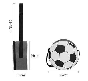 حقيبة غداء معزولة مطبوعة بتصميم كرة القدم للكتف، مناسبة للفعاليات ذات الطابع الرياضي، حقيبة تبريد حرارية ترويجية - Product Image 3