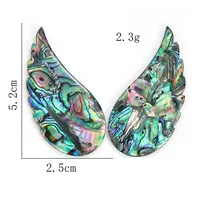 Pendentifs en forme d'aile en nacre naturelle de 25*52 mm, breloques tendance pour la fabrication de bijoux, collier pour femmes, boucles d'oreilles, accessoires faits à la main