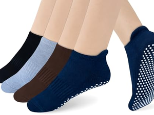 Seamless Custom Logo Grip Barre <b>Trampoline</b> Socks Ankle Pilates Non Slip Yoga Socks Lulu Compression Tube Crew Socks solid color - Product Image 2