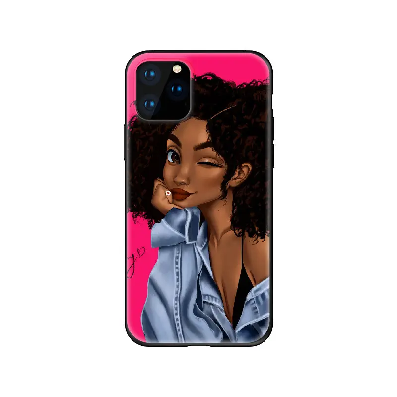 OEM Leadingplus Personalized Cool Women Magic Black Girl Phone Case For Iphone 12 X 11 Pro Max Case Design Woman Black Girl