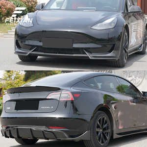 Kit aérodynamique Performance pour Tesla Model 3 2019-2024 : Lame avant, Lame arrière, Jupes latérales, Spoiler, Aile, Rideau d'air - Product Image 4