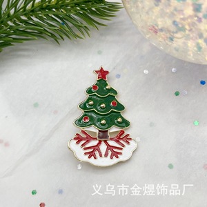 Broches de Noël en alliage de zinc, motifs flocon de neige, Père Noël, renne, décorations d'arbre, accessoires de mode unisexes - Product Image 4