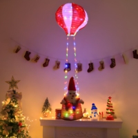 Lampes LED de Noël, ballon à air chaud, Père Noël, décoration de Noël d'intérieur, lampe de Noël