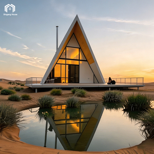 Casa Prefabbricata Portatile <span class=keywords><strong>in</strong></span> Acciaio Impermeabile per Hotel e Ville, Kit Casa Triangolare Moderna Modulare Prefabbricata dalla Cina - Product Image 1