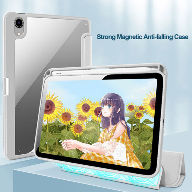 Magnetic Detachable Smart Folio Case for iPad Air 1 2 9.7 Inch 360 Stand Cover with Auto Sleep Wake Function