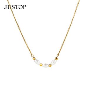 Wholesale Custom PVD 18K 24K Gold Natural Pearl Shell Freshwater <b>Earrings</b> <b>Bracelet</b> Fashion Jewelry <b>Set</b> Pearl Necklace <b>Set</b> - Product Image 1