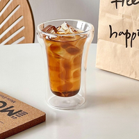 Verres à café expresso et cappuccino personnalisés, verres à double paroi pour boissons glacées, gobelet en verre borosilicate 200 ml