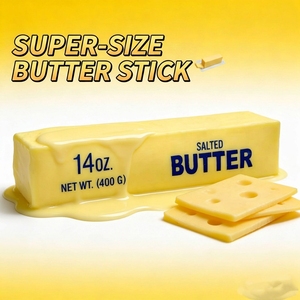 Giant Butter Stick <b>Squishy</b> TPR Material Sensory Toy Slow Rebound Soft Squeeze Fidget Toy for Anxiety Relief - Product Image 1