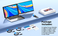 P5 Extension d'écran pour ordinateur portable 15.6 pouces 1080P IPS moniteur Portable pour ordinateur portable Plug and Play double moniteur Extender pour ordinateurs portables