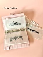 Enveloppes à argent personnalisées A6, pochettes en plastique transparent givré avec fermeture éclair, classeurs de budget, portefeuilles pour économiser de l'argent, pour le rangement de billets.