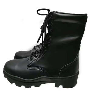 Bottes tactiques longues en cuir pleine fleur TB604 pour l'extérieur et les missions, antidérapantes, semelle extérieure en caoutchouc durable - Product Image 4