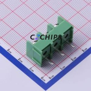 DBT50P-9.5-3P-GN-P Barrier Terminal Block Through hole Component (THT),P=9.5mm Connector Three Sides 9.5mm 1x3P Straight Pin - Product Image 2