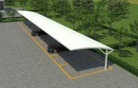 Membrane PVDF personnalisée pour abri de stationnement extérieur pour véhicules