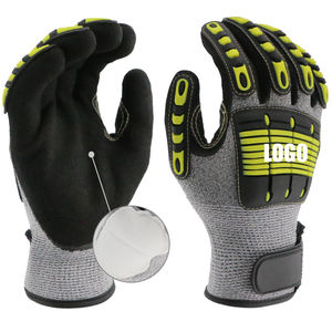 Gants de sécurité anti-coupure Protection des champs pétroliers Résistance à la coupure TPR Résistance aux chocs Mécanicien En388 Gants de travail robustes - Product Image 1