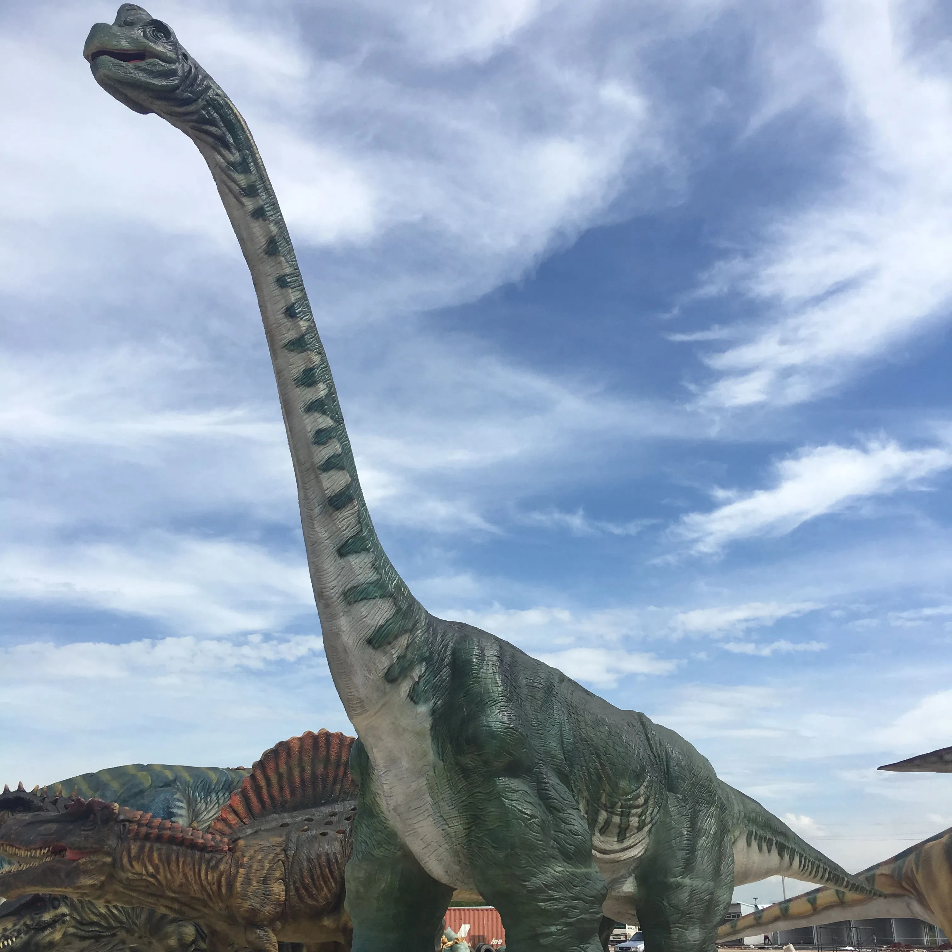 Thiết kế mới thông minh Jurassic Thời Kỳ Công viên animatronic khủng long mua cổ dài Khủng Long