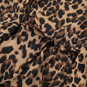 Camicia <span class=keywords><strong>da</strong></span> <span class=keywords><strong>notte</strong></span> a maniche lunghe allentata con stampa leopardata per donna con elastico in vita pigiama di lusso traspirante Sexy per l'estate - Product Image 6