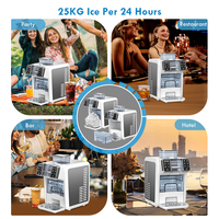 Machine a glacons et a granite portable 2-en-1 SC-6201 avec production rapide de 21 glacons carres en 20 minutes