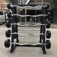 Vente directe usine : Équipement de fitness à domicile – Barre droite fixe en acier recouvert de caoutchouc, ensemble complet intégré pour salle de sport commerciale