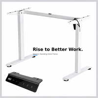 Cadre de bureau debout électrique ergonomique moderne AOR à moteur unique, réglable en hauteur, construction métallique stable, certifié CE, OEM ODM