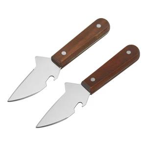 Couteau à huîtres en acier inoxydable 420 avec manche en bois de hêtre, outil robuste pour fruits de mer - Product Image 5